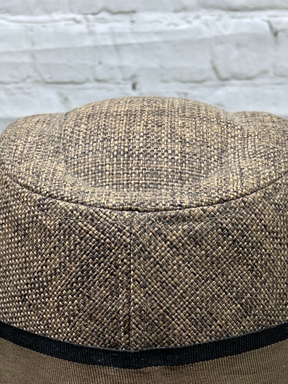 TAN AND BLACK TWEED LIKE FEDORA - Picture 12 of 12